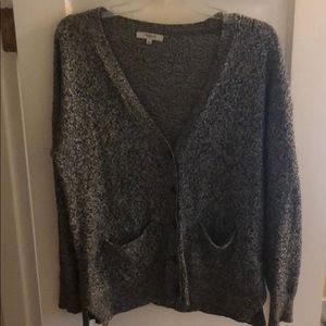 Madewell Marble Knit V neck cardigan sweater